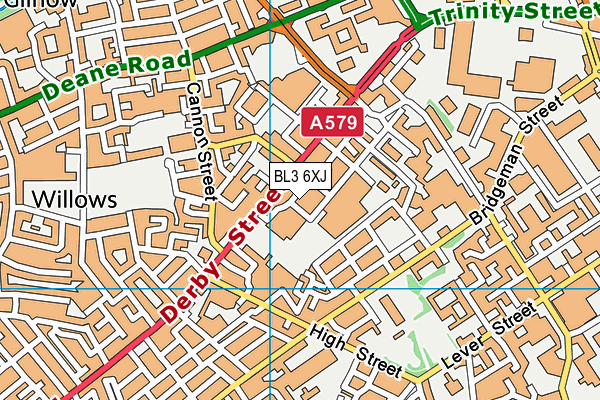 BL3 6XJ map - OS VectorMap District (Ordnance Survey)