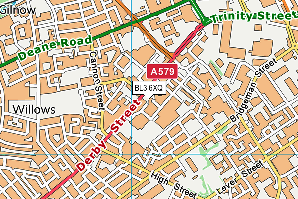 BL3 6XQ map - OS VectorMap District (Ordnance Survey)