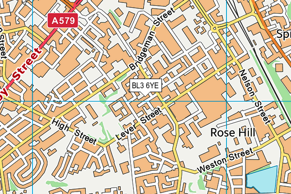 BL3 6YE map - OS VectorMap District (Ordnance Survey)