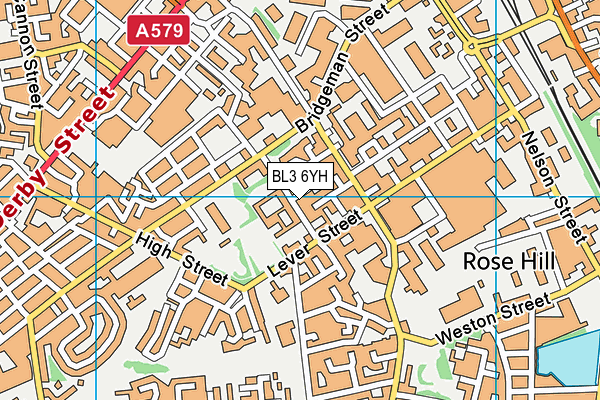 BL3 6YH map - OS VectorMap District (Ordnance Survey)