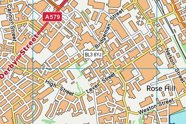 BL3 6YJ map - OS VectorMap District (Ordnance Survey)