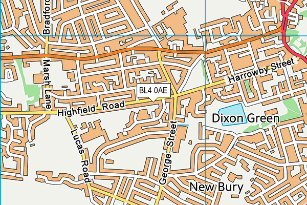 BL4 0AE map - OS VectorMap District (Ordnance Survey)