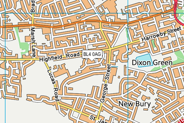 BL4 0AG map - OS VectorMap District (Ordnance Survey)