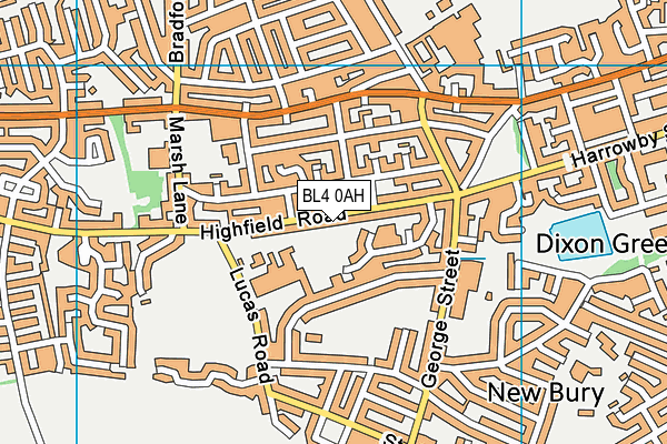 BL4 0AH map - OS VectorMap District (Ordnance Survey)