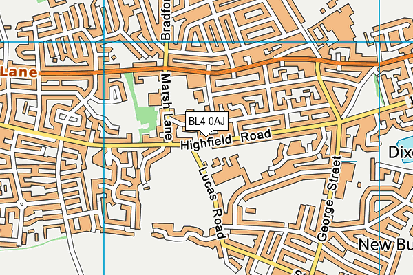 BL4 0AJ map - OS VectorMap District (Ordnance Survey)