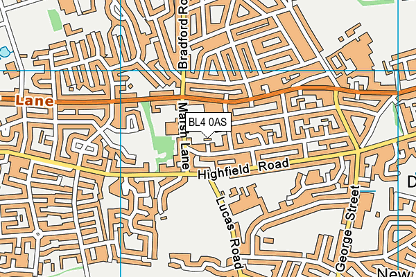 BL4 0AS map - OS VectorMap District (Ordnance Survey)