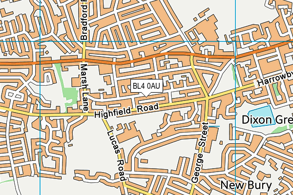 BL4 0AU map - OS VectorMap District (Ordnance Survey)