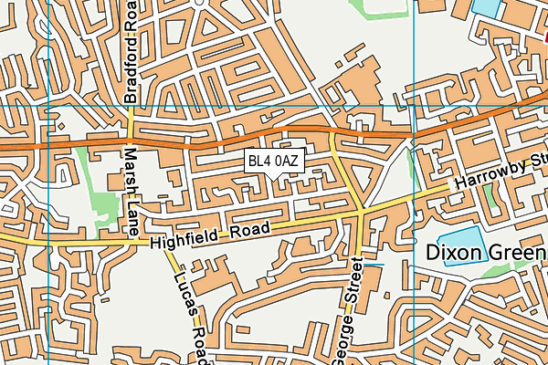 BL4 0AZ map - OS VectorMap District (Ordnance Survey)