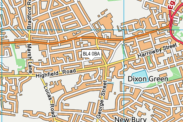 BL4 0BA map - OS VectorMap District (Ordnance Survey)