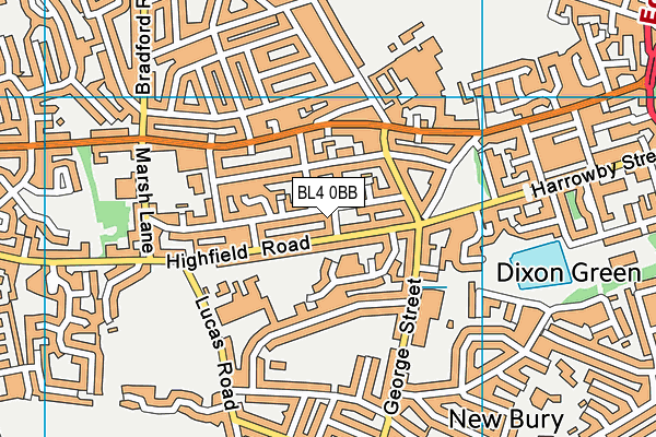 BL4 0BB map - OS VectorMap District (Ordnance Survey)