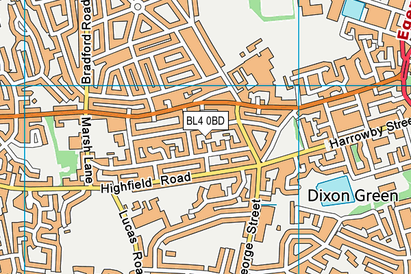BL4 0BD map - OS VectorMap District (Ordnance Survey)