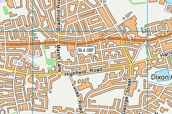 BL4 0BF map - OS VectorMap District (Ordnance Survey)