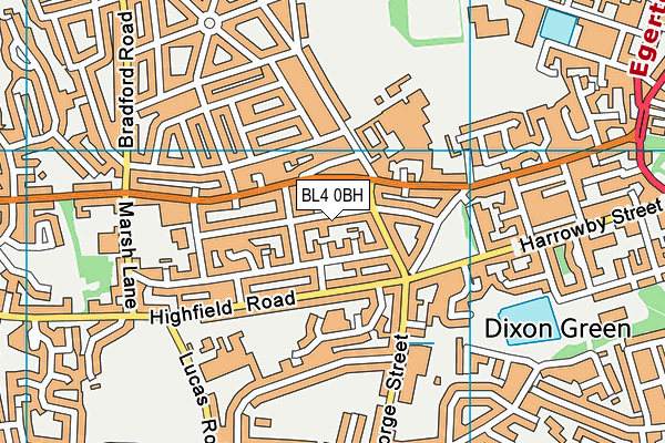 BL4 0BH map - OS VectorMap District (Ordnance Survey)