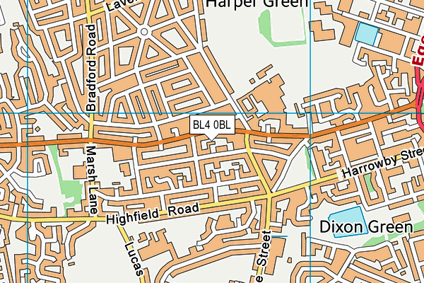 BL4 0BL map - OS VectorMap District (Ordnance Survey)