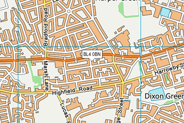 BL4 0BN map - OS VectorMap District (Ordnance Survey)