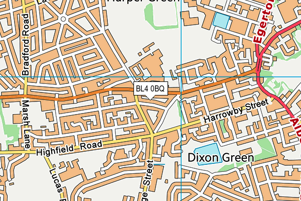 BL4 0BQ map - OS VectorMap District (Ordnance Survey)