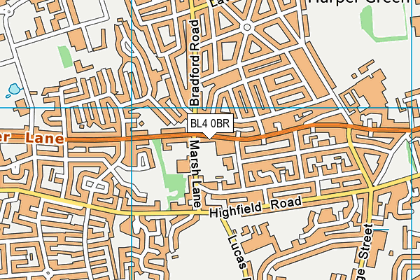 BL4 0BR map - OS VectorMap District (Ordnance Survey)
