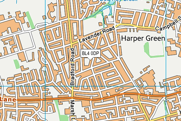 BL4 0DP map - OS VectorMap District (Ordnance Survey)