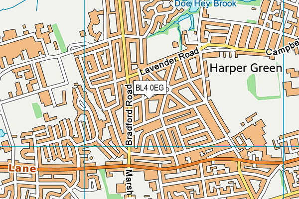 BL4 0EG map - OS VectorMap District (Ordnance Survey)