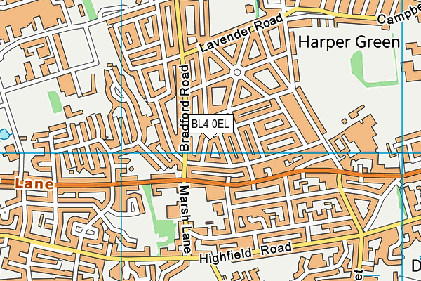 BL4 0EL map - OS VectorMap District (Ordnance Survey)