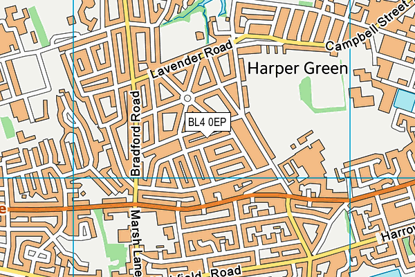BL4 0EP map - OS VectorMap District (Ordnance Survey)