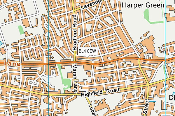 BL4 0EW map - OS VectorMap District (Ordnance Survey)