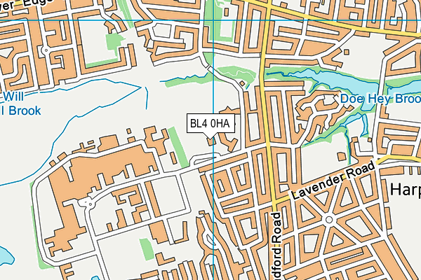 BL4 0HA map - OS VectorMap District (Ordnance Survey)