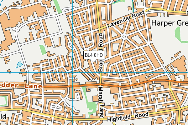 BL4 0HD map - OS VectorMap District (Ordnance Survey)