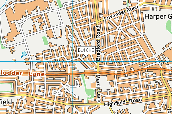 BL4 0HE map - OS VectorMap District (Ordnance Survey)