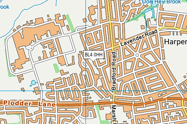 BL4 0HH map - OS VectorMap District (Ordnance Survey)