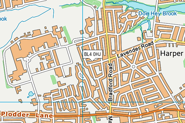 BL4 0HJ map - OS VectorMap District (Ordnance Survey)