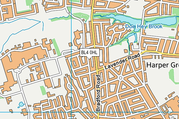 BL4 0HL map - OS VectorMap District (Ordnance Survey)