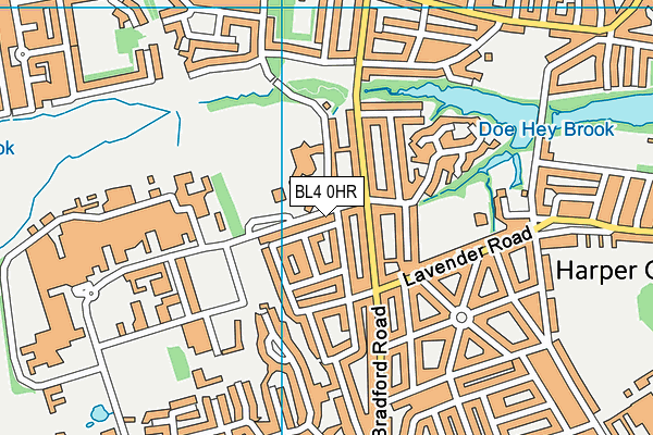 BL4 0HR map - OS VectorMap District (Ordnance Survey)