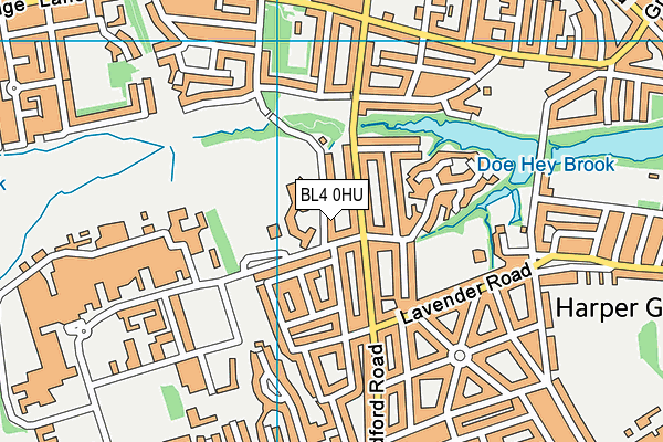 BL4 0HU map - OS VectorMap District (Ordnance Survey)