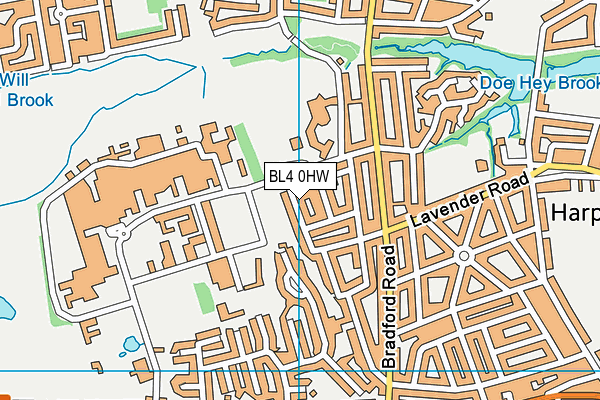 BL4 0HW map - OS VectorMap District (Ordnance Survey)
