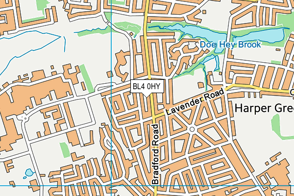 BL4 0HY map - OS VectorMap District (Ordnance Survey)