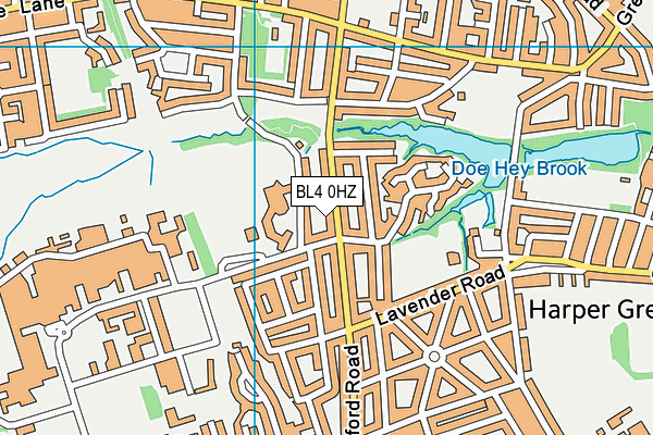 BL4 0HZ map - OS VectorMap District (Ordnance Survey)