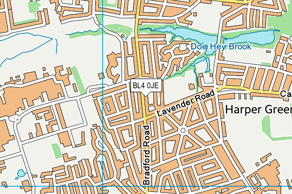BL4 0JE map - OS VectorMap District (Ordnance Survey)