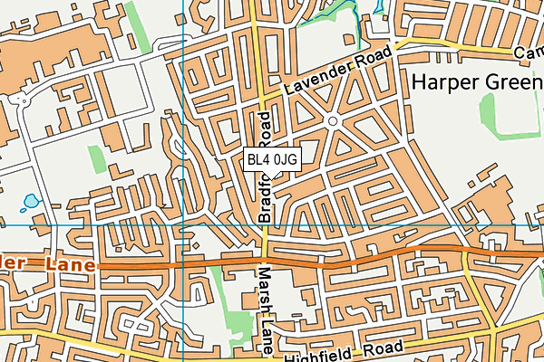BL4 0JG map - OS VectorMap District (Ordnance Survey)