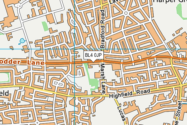 BL4 0JP map - OS VectorMap District (Ordnance Survey)