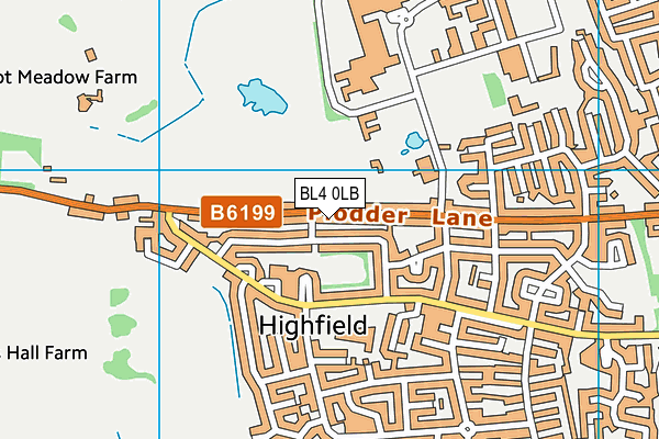 BL4 0LB map - OS VectorMap District (Ordnance Survey)