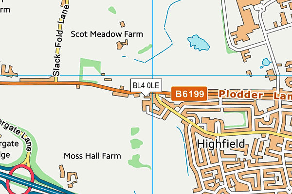 BL4 0LE map - OS VectorMap District (Ordnance Survey)