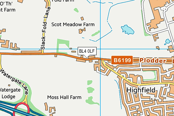 BL4 0LF map - OS VectorMap District (Ordnance Survey)