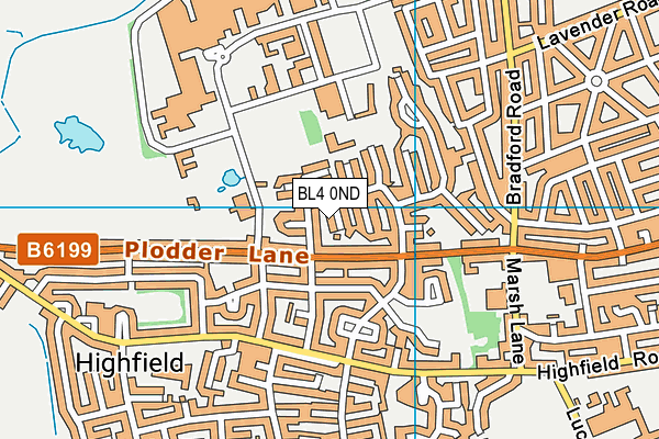 BL4 0ND map - OS VectorMap District (Ordnance Survey)