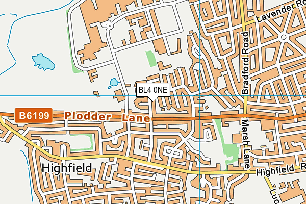BL4 0NE map - OS VectorMap District (Ordnance Survey)