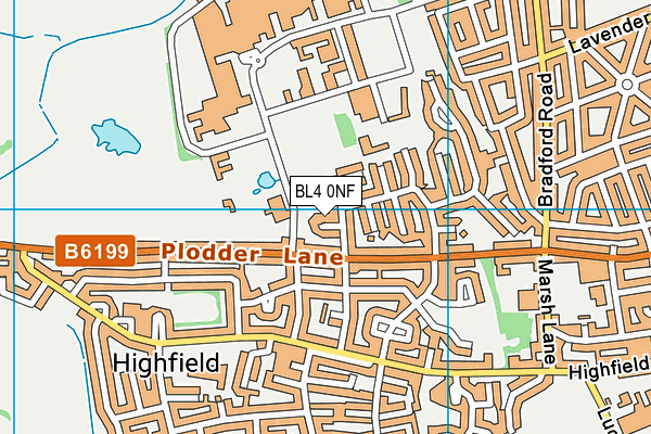 BL4 0NF map - OS VectorMap District (Ordnance Survey)