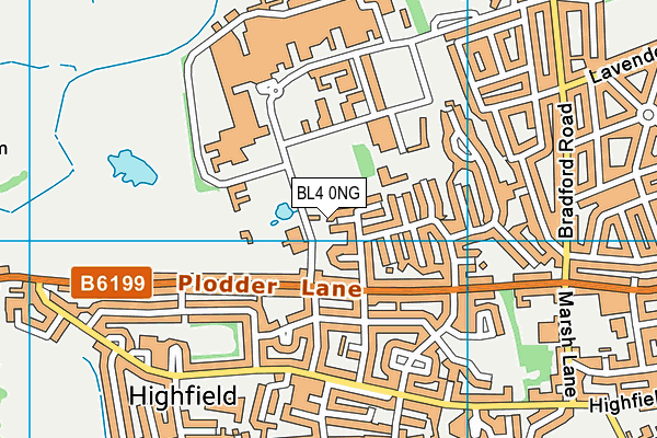 BL4 0NG map - OS VectorMap District (Ordnance Survey)