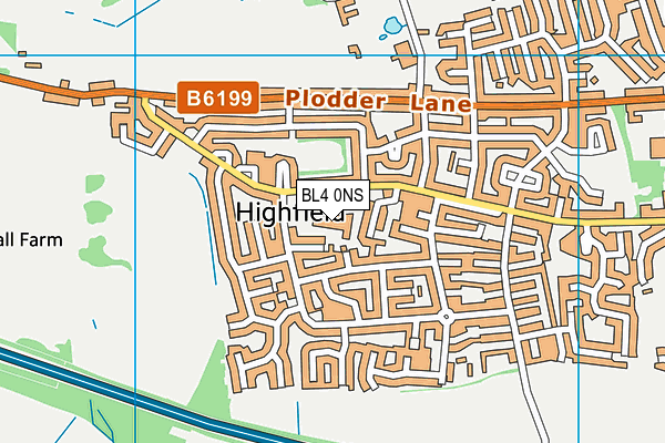 BL4 0NS map - OS VectorMap District (Ordnance Survey)