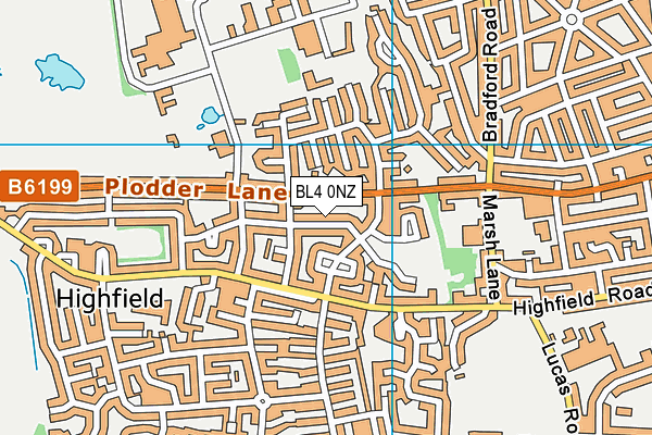 BL4 0NZ map - OS VectorMap District (Ordnance Survey)