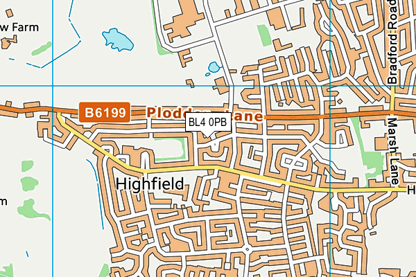 BL4 0PB map - OS VectorMap District (Ordnance Survey)